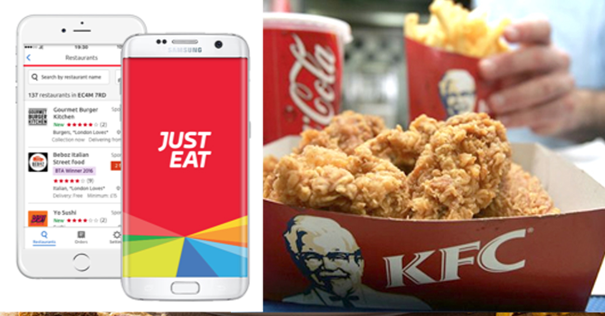 KFC Have Been Added To Just Eat And We 