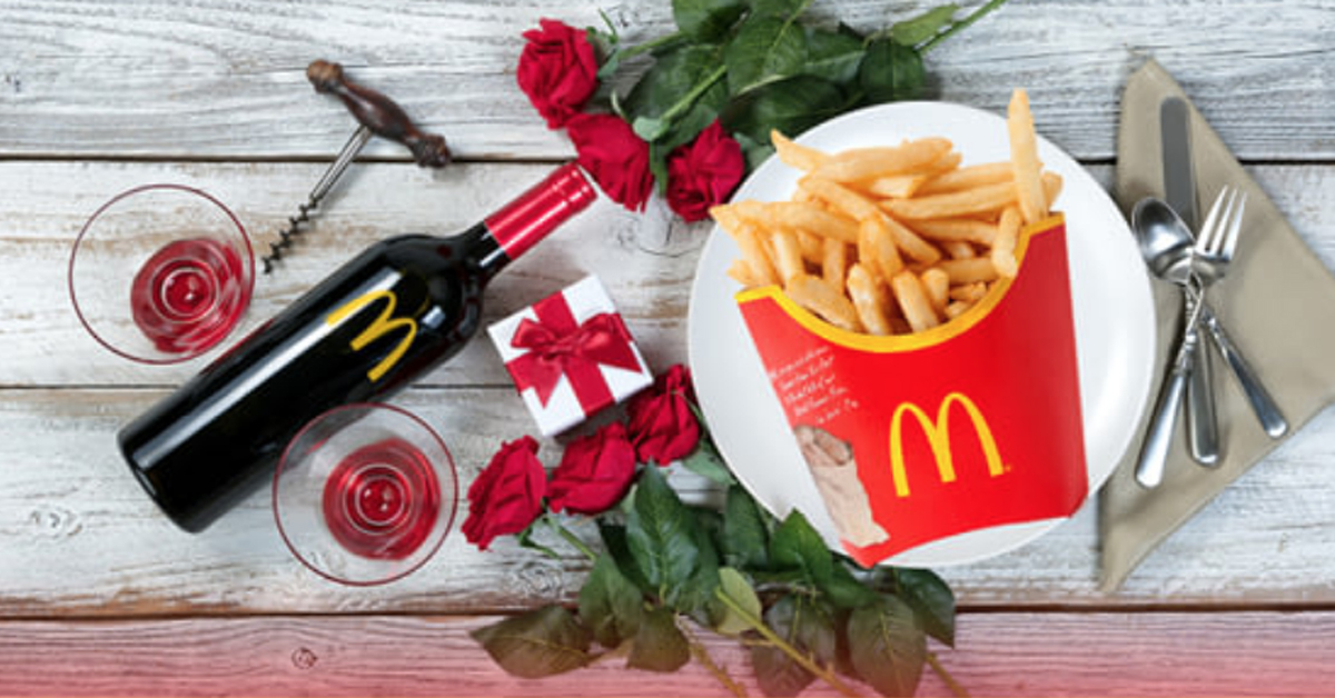 Mcdonalds Are Offering A Three Course Valentines Day Meal